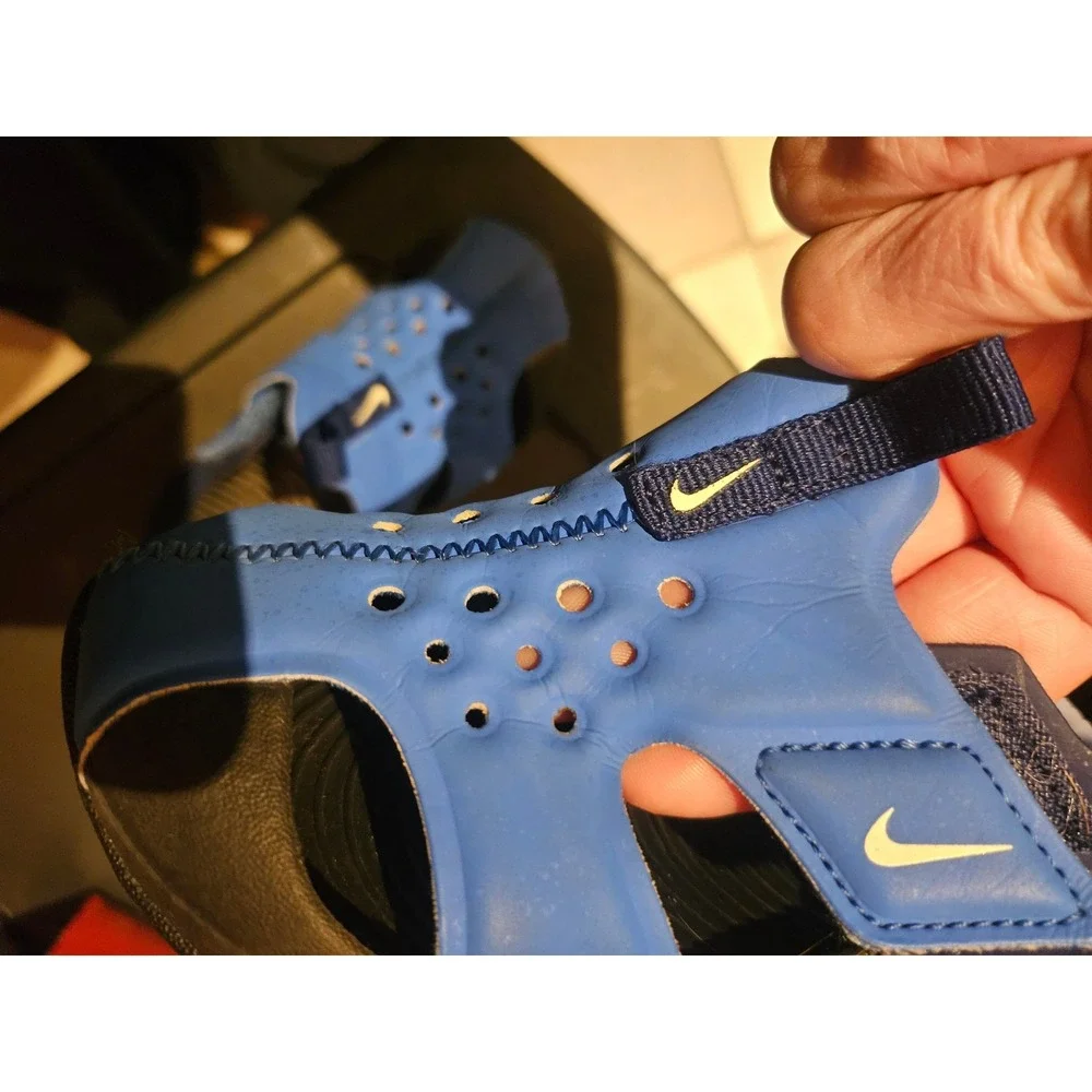 Nike Sunray Protect 2 TD Blue Black Toddler Sandals 943827-403 Size 7C